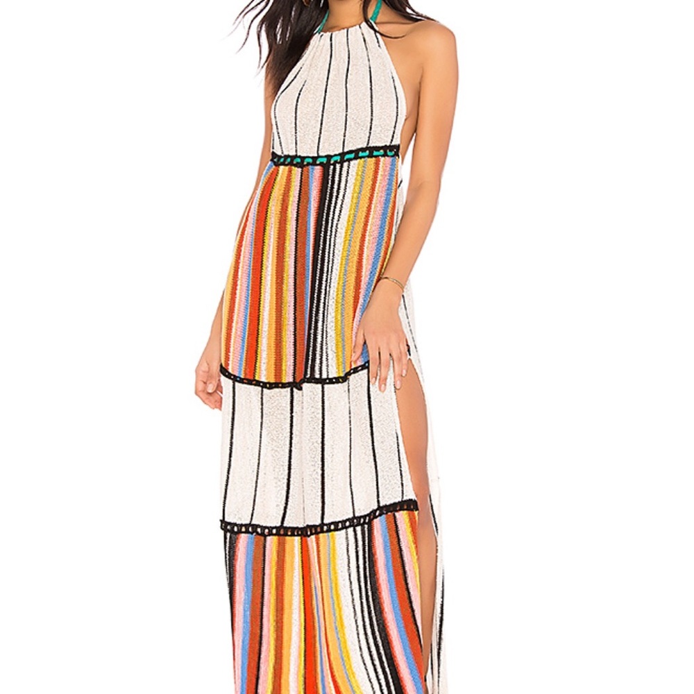 Rare🌺NWT Free people Mardi Gras halter maxi dress